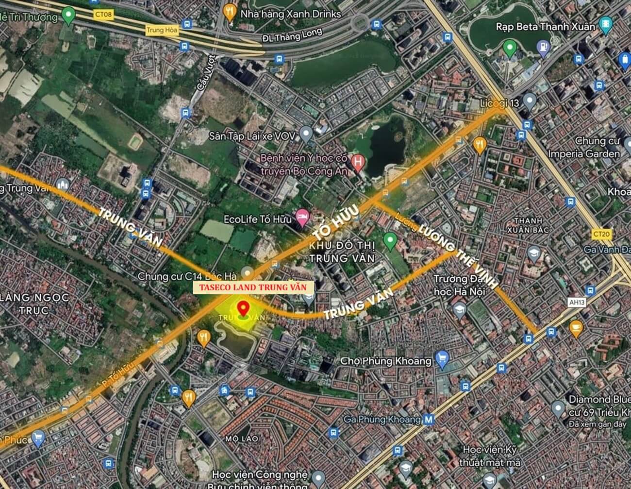 Vị trí Taseco Trung Văn
