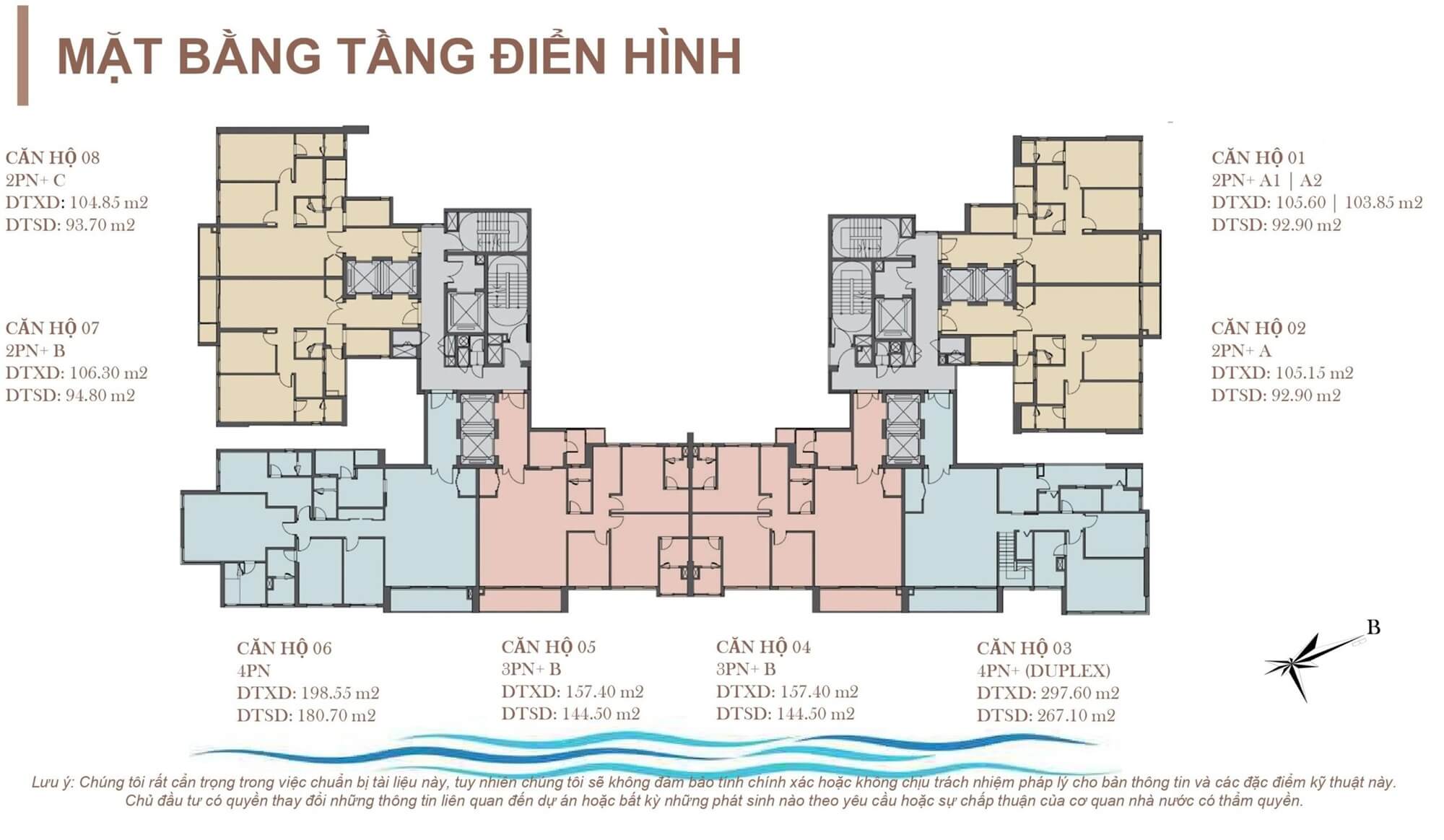 Mặt bằng điển hình tầng dự án Maison Privee Ciputra