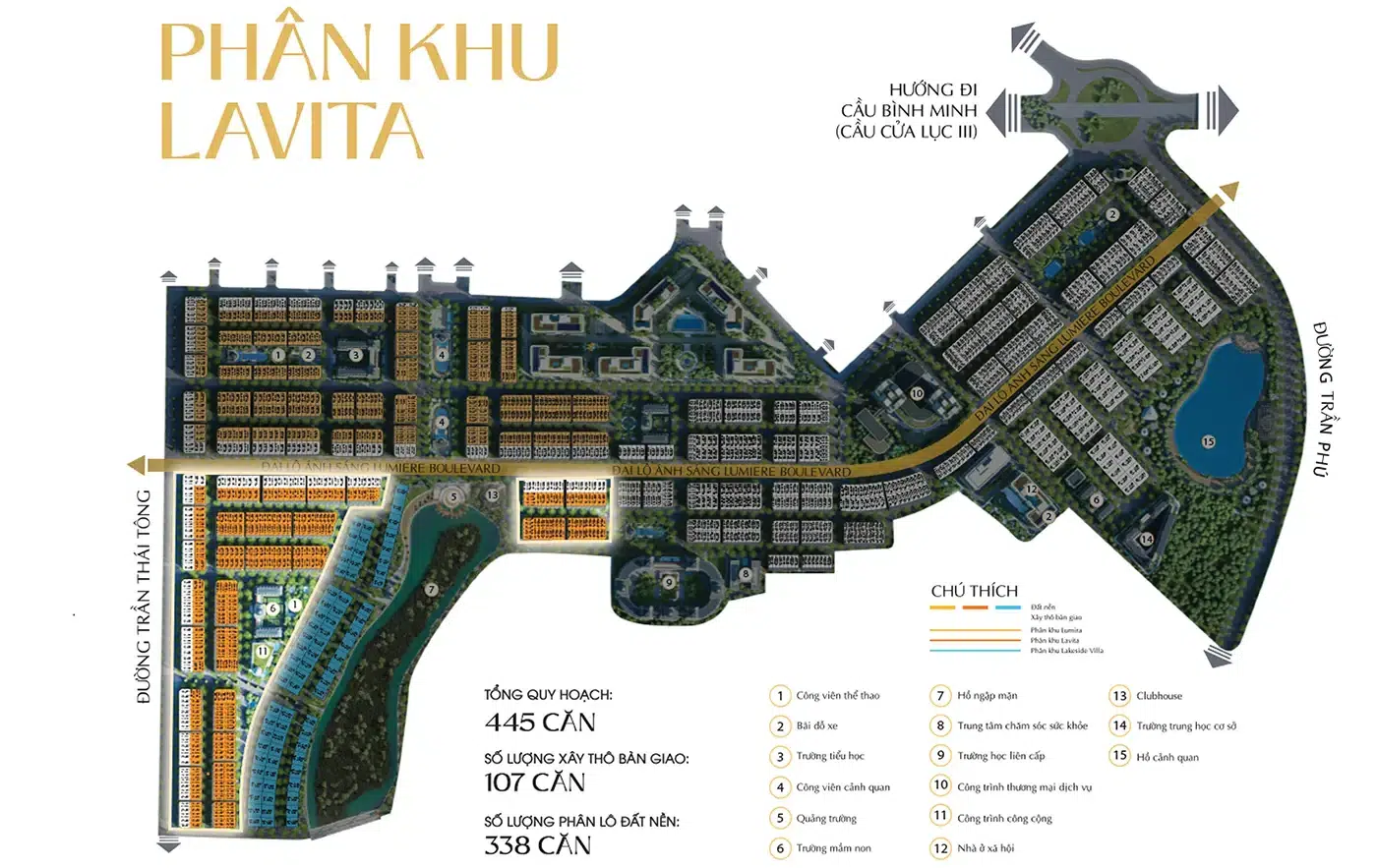Mặt bằng phân khu Lavita