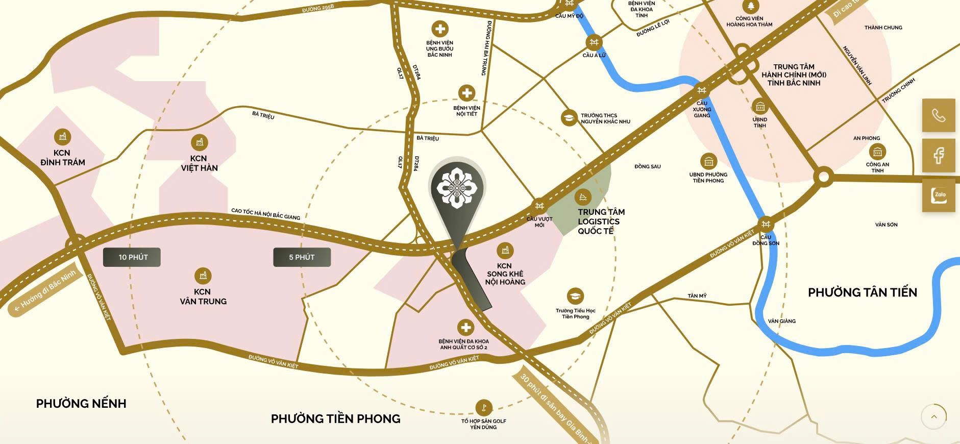 Vị trí dự án Mangala Complex Bắc Ninh