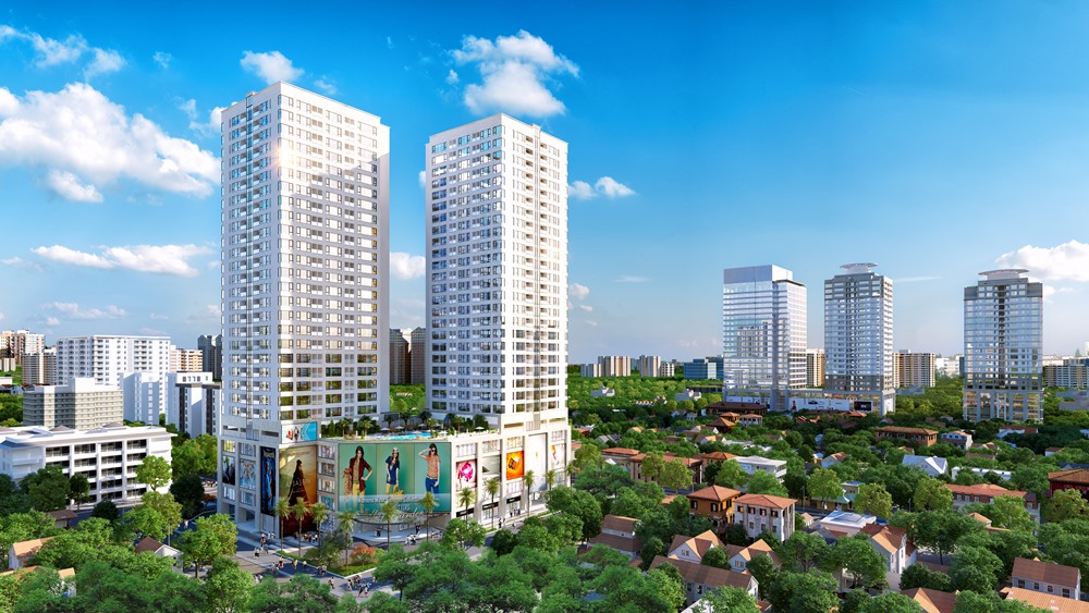 Phối cảnh tổng quan dự án Stellar Garden Lê Văn Thiêm