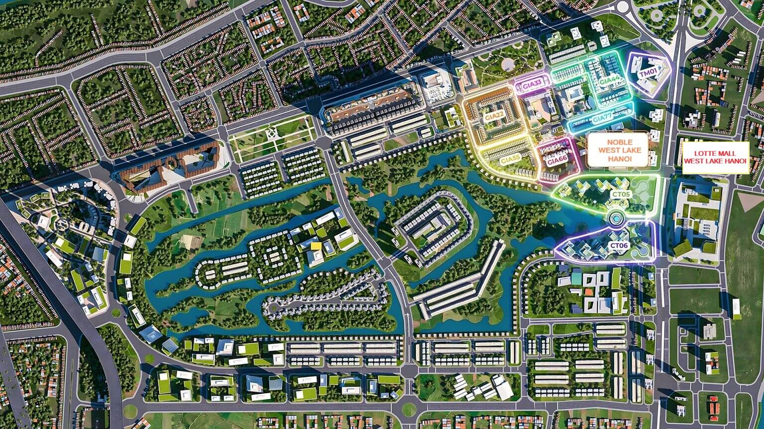 NobleX West Lake nằm trong khu đô thị Ciputra nên hưởng toàn bộ tiện ích khu đô thị