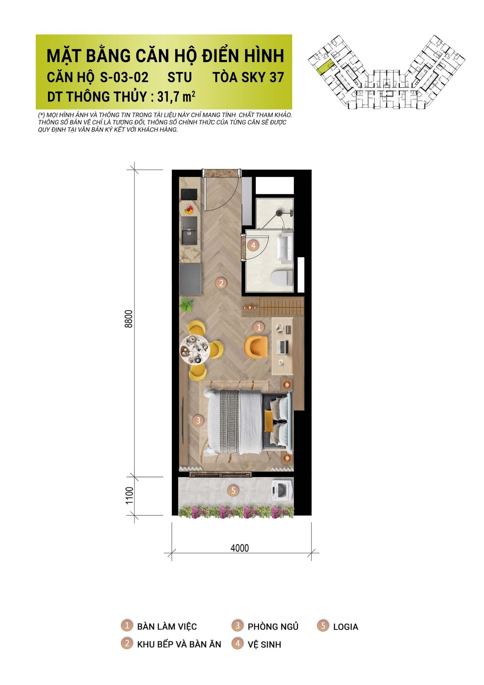 Thiết kế chi tiết căn hộ dự án Sun Glory Residence Vinh