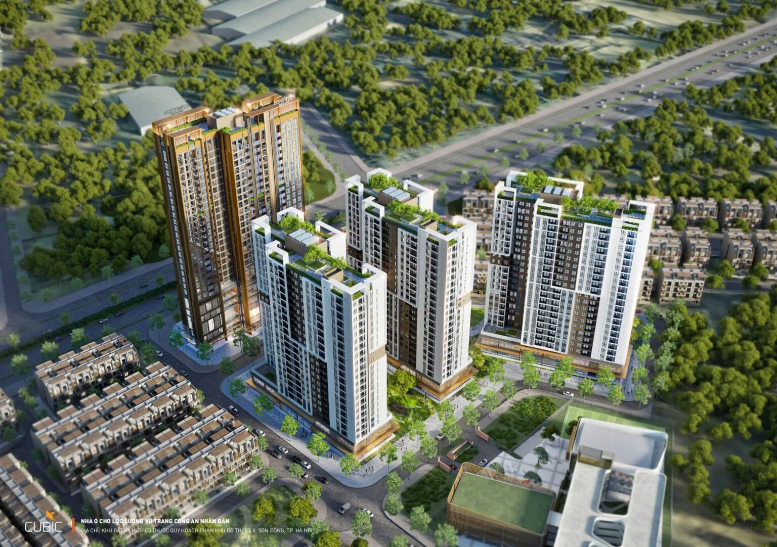 Phối cảnh tổng quan dự án Metro Tower An Khánh